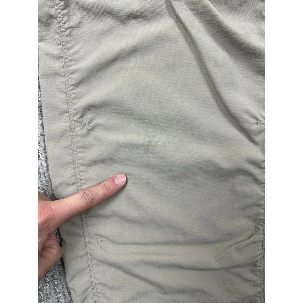 The North Face Mens Large Tan Nylon Ripstop Cargo Pants Hiking Outdoor Straight